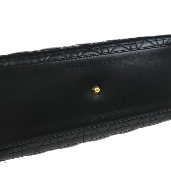 Christian Dior Black Lambskin Lady Dior Cannage 2way Handbag 02-MA-1100 114797 - Picture 4 of 10